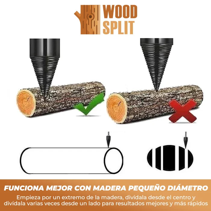 WoodSplit™ - Astillador profesional para taladro