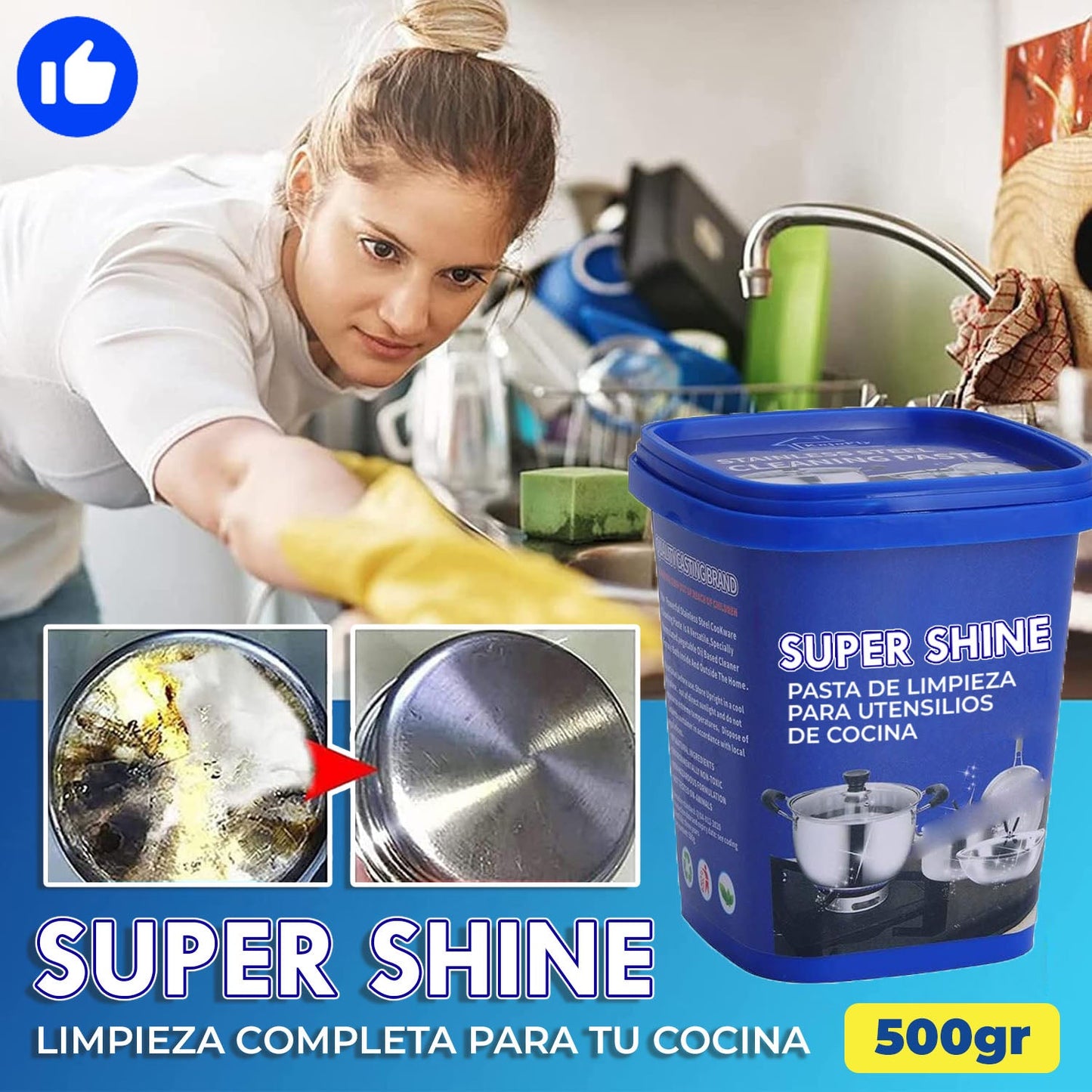 SuperShine™ - Pasta de limpieza para utensilios de cocina