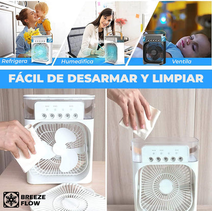 BreezeFlow™ - Ventilador humidificador portatil