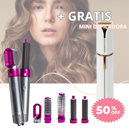 AuroraHair™ - Cepillo secador 5 en 1 + Mini depiladora gratis