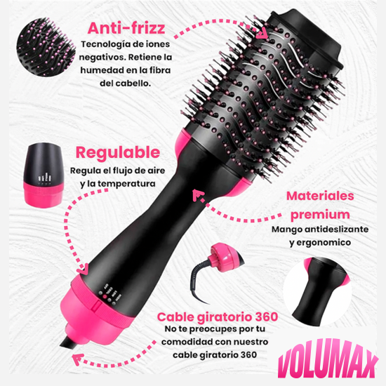 Volumax™ - El Cepillo Secador que Da Volumen y Estilo al Instante